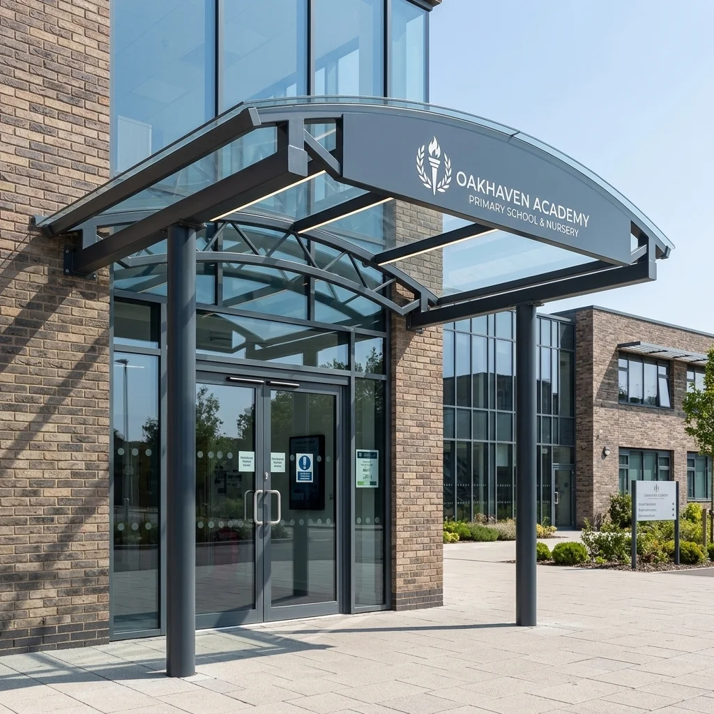 Entrance Canopy with Logo